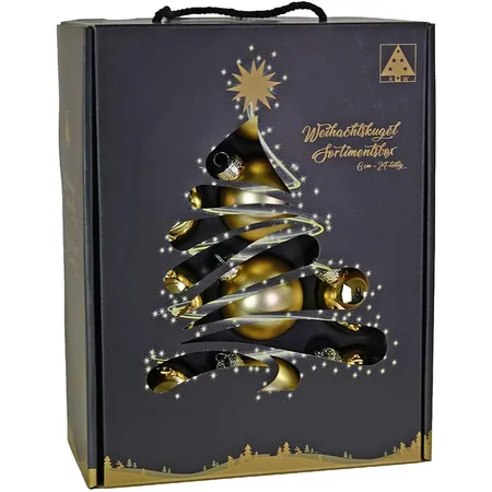 Riffelmacher Weihnachtsbaumkugeln Gold, 24 Stück