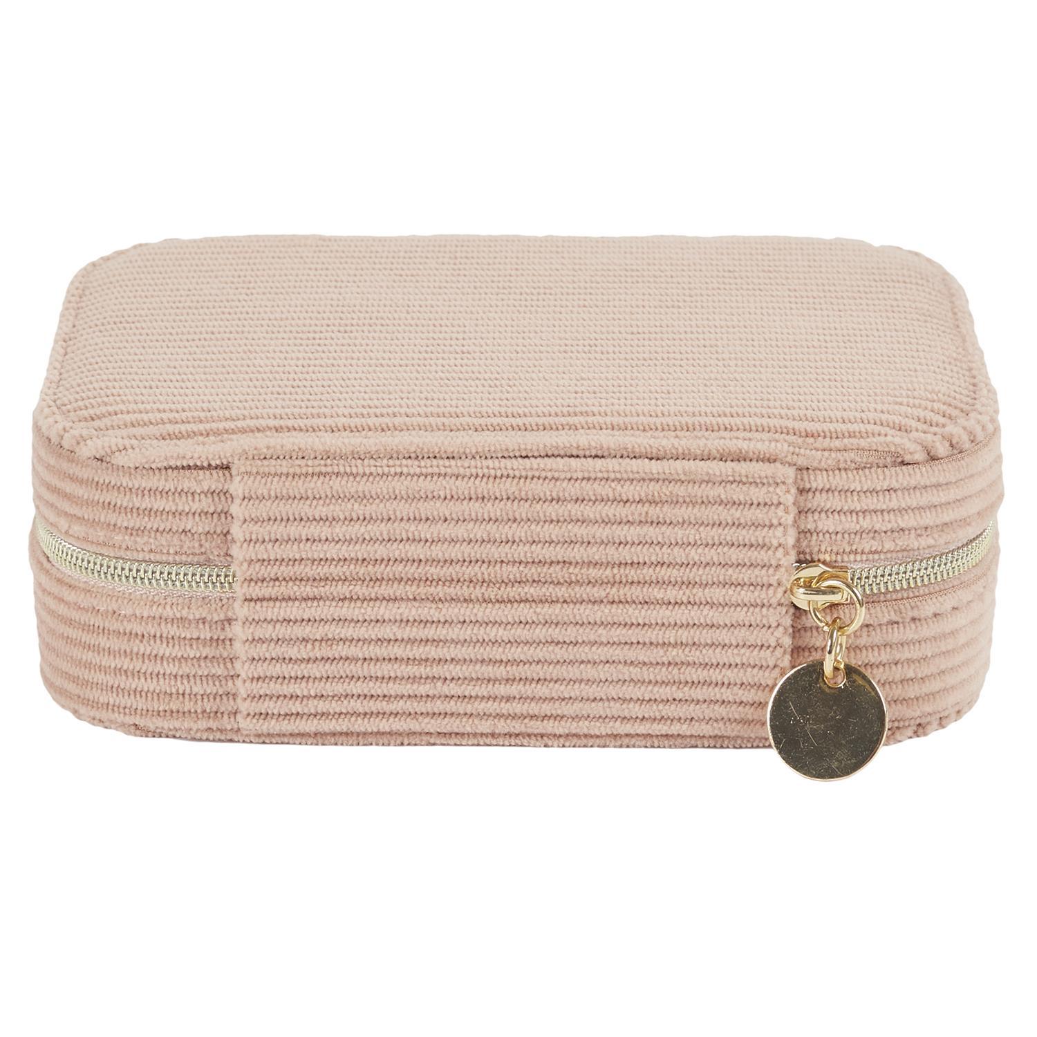 BOITE BIJOUX VELOURS COTELE RECTANGLE