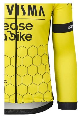 Maillot Manches Longues Replica Visma Lease Noir / Jaune