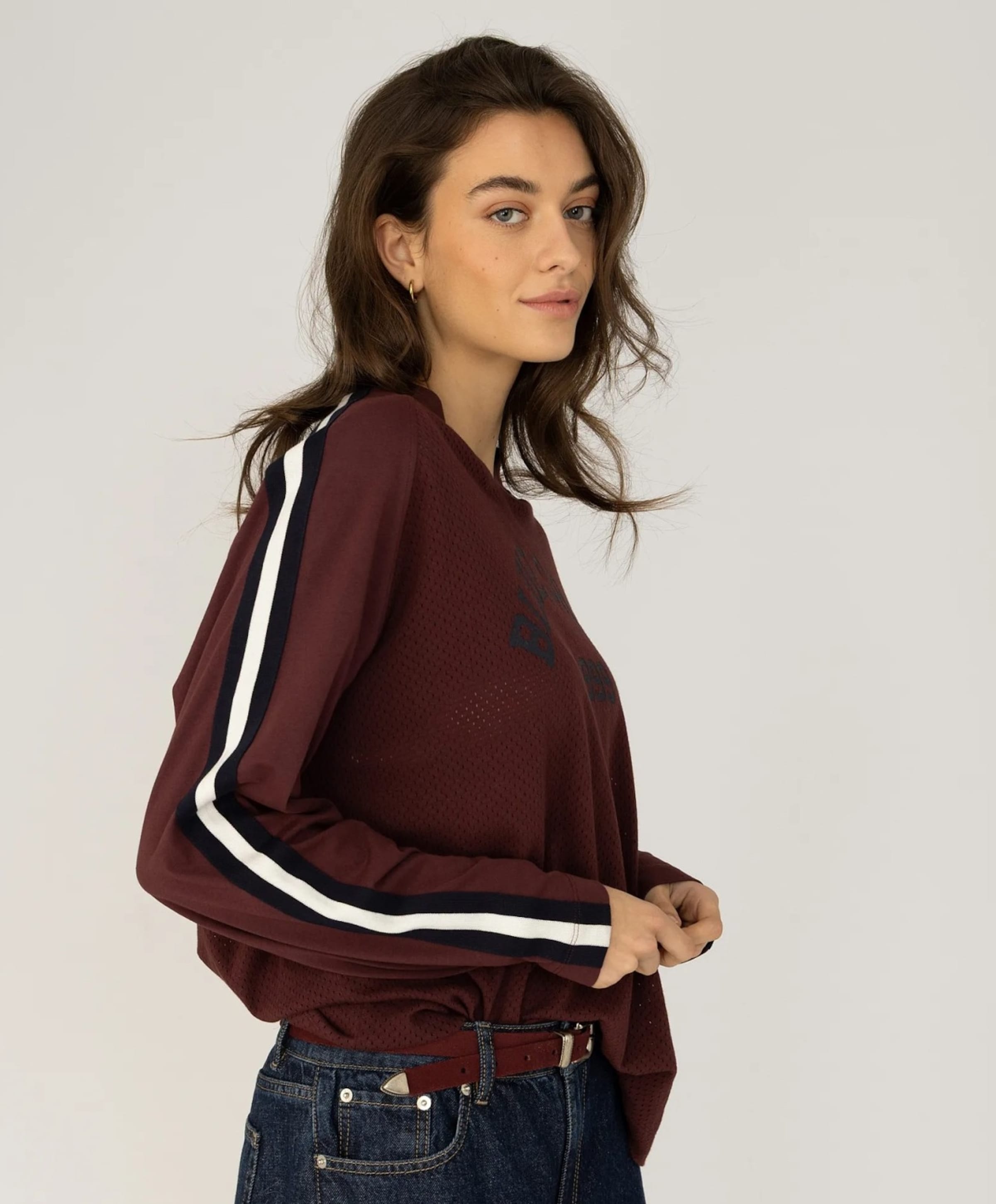 Anna Blue Dames longsleeve bordeaux