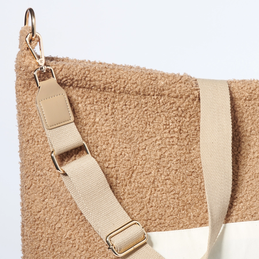 Nordic Coast Company Mom Bag Teddy Bouclé Beige