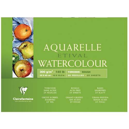 Clairefontaine ETIVAL Aquarellblock, Rau