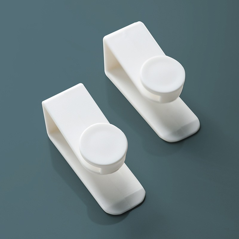 (2er Set) 7.3x3cm Tür Haken Multifunktions Bügel Universal Garderoben Kleiderhaken - Weiss