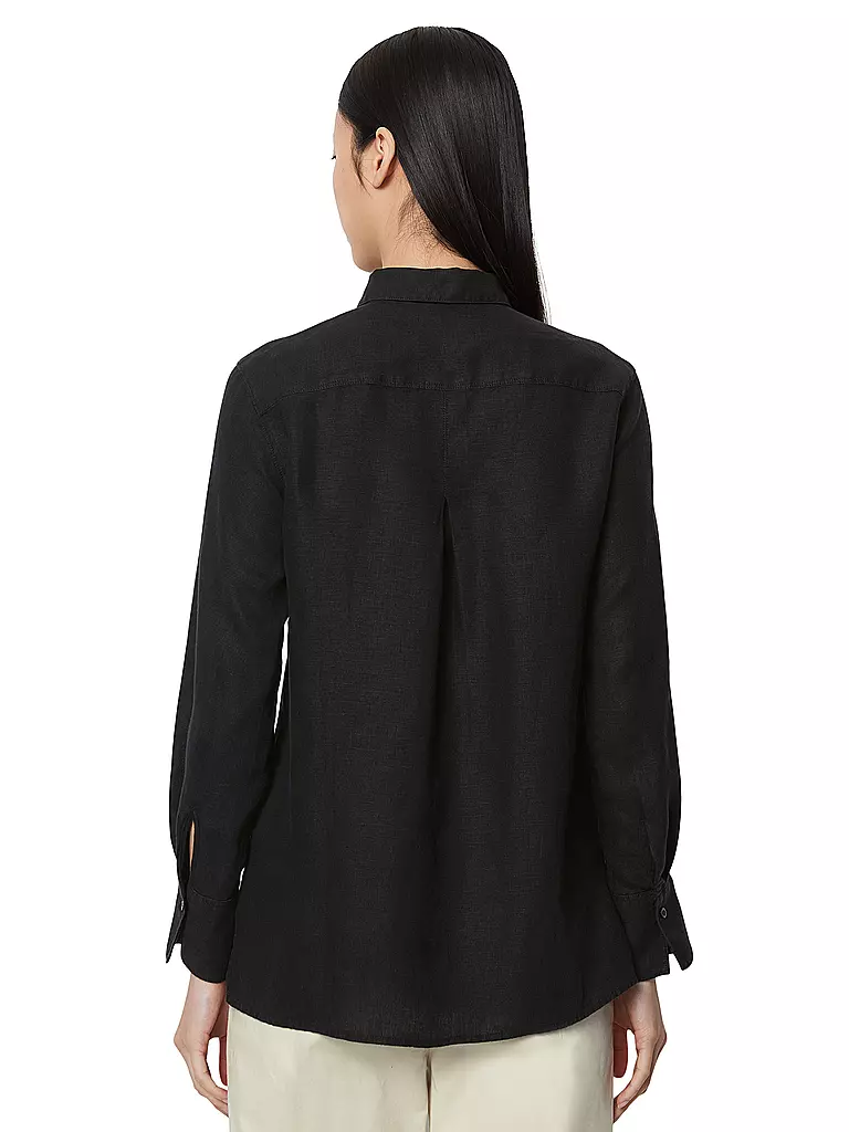 MARC O'POLO Leinenbluse  schwarz