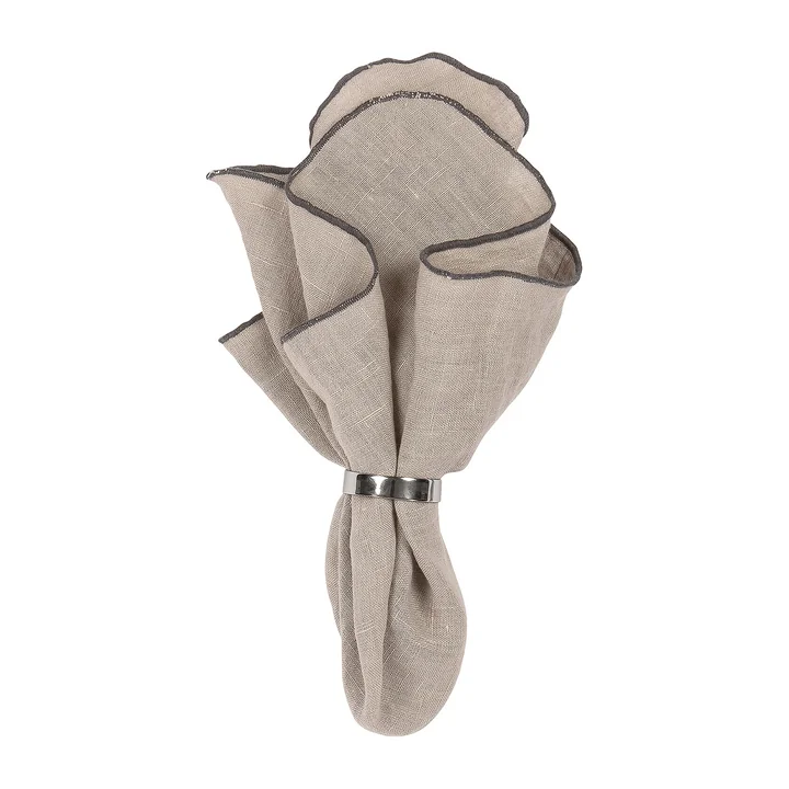 Broste Copenhagen - Gracie Serviette, 45 x 45 cm, taupe warm grey