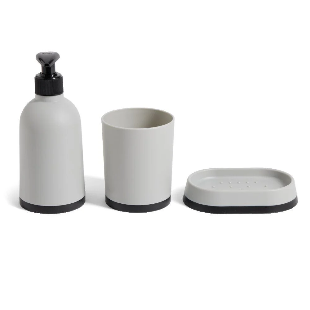 Ensemble salle de bain porte-savon, distributeur et pot