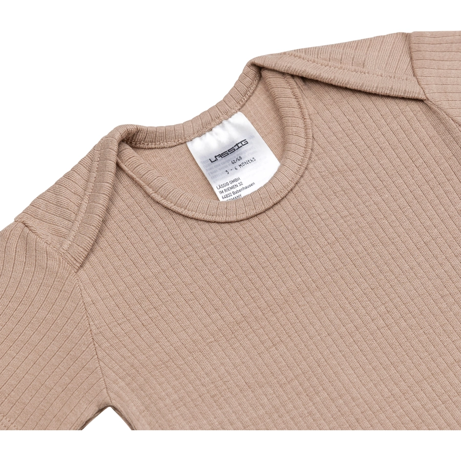 LÄSSIG Baby Body kurzarm braun