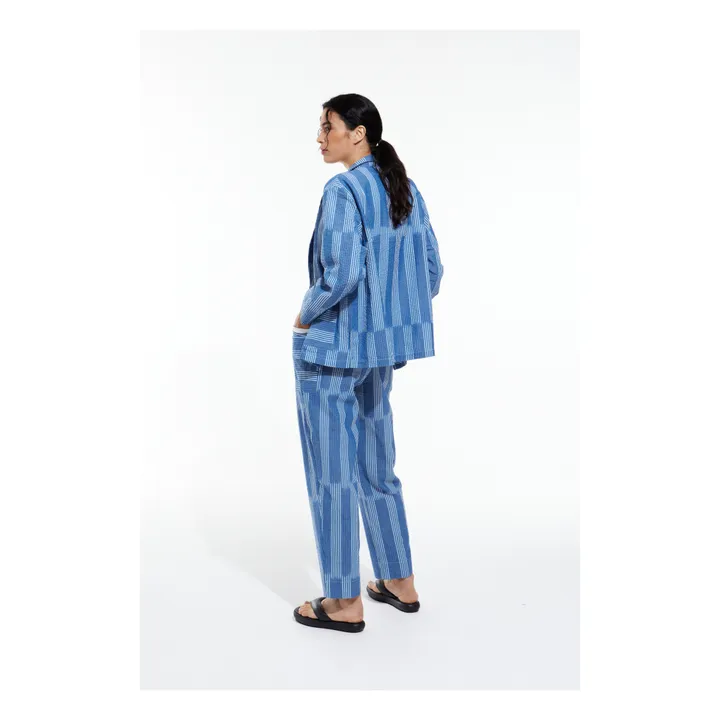 Mapoésie Veste Harry Lueur Seersucker | Bleu