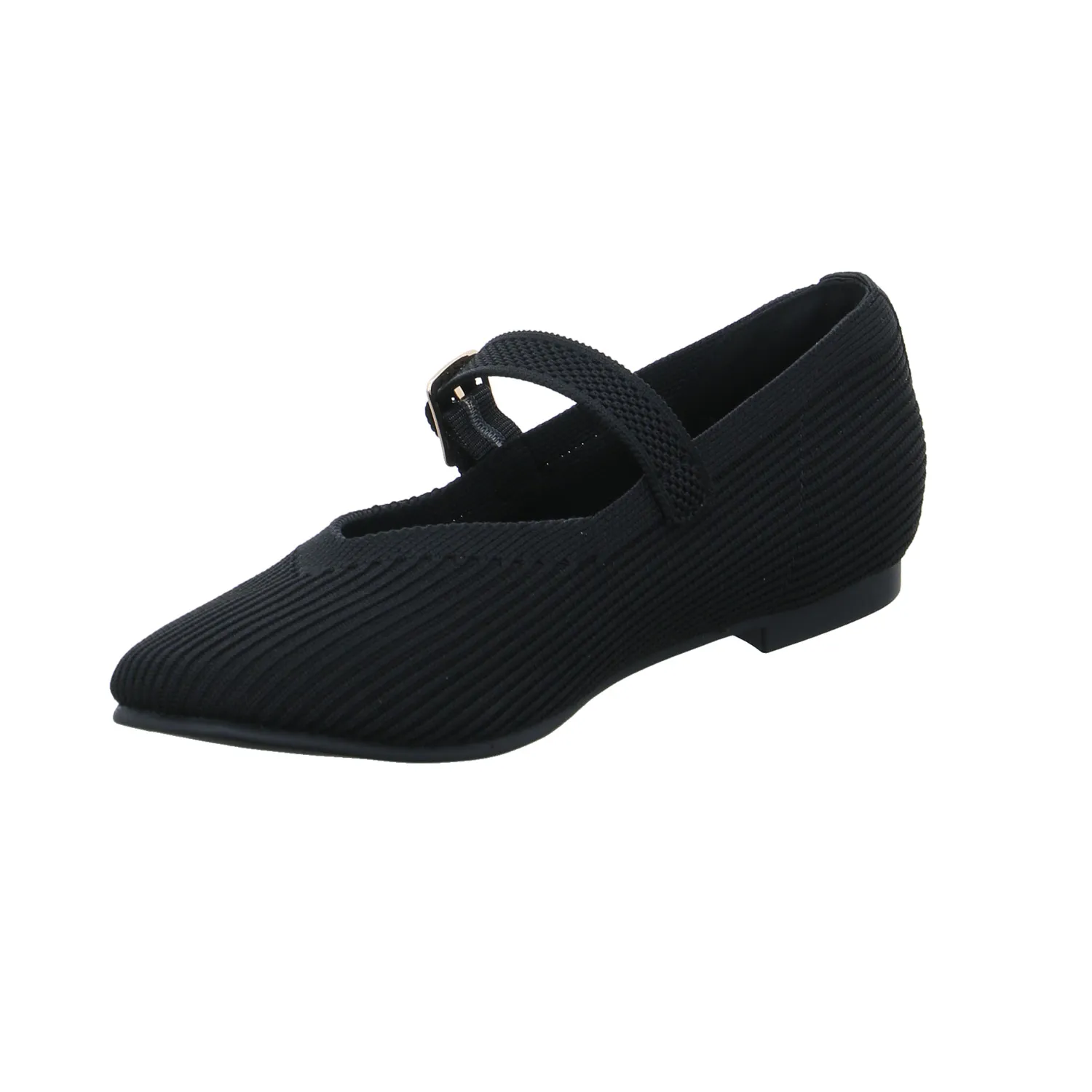 LA STRADA Ballerina Schwarz Textil
