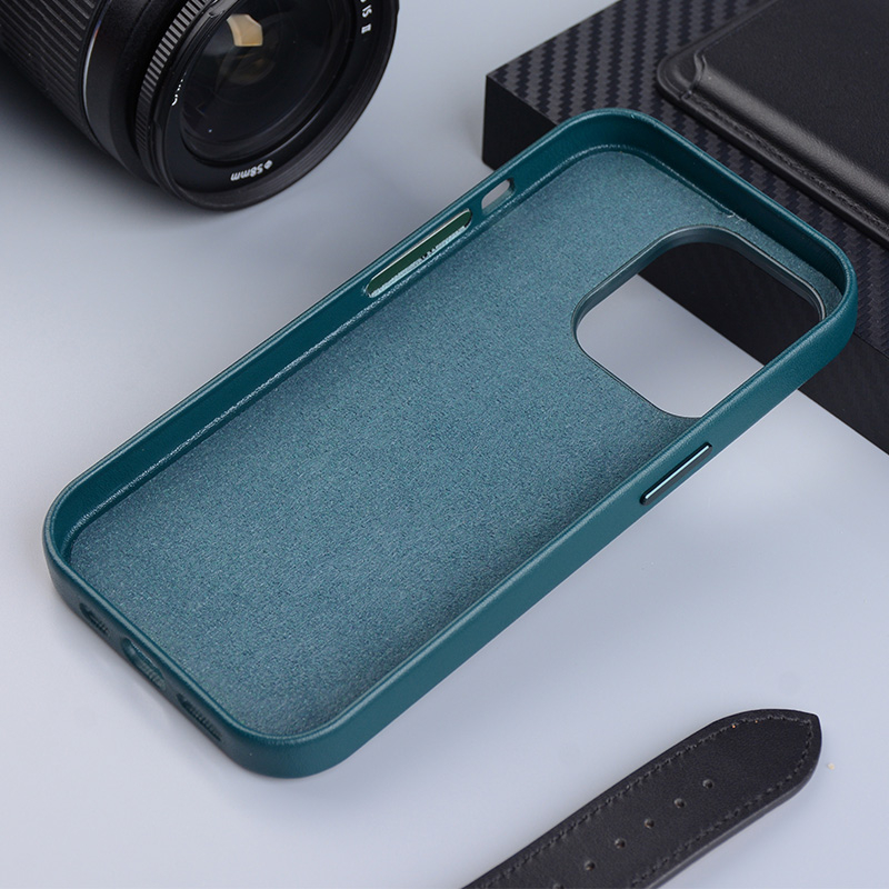 iPhone 14 MagSafe Leder Case Schutzhülle - Petrol