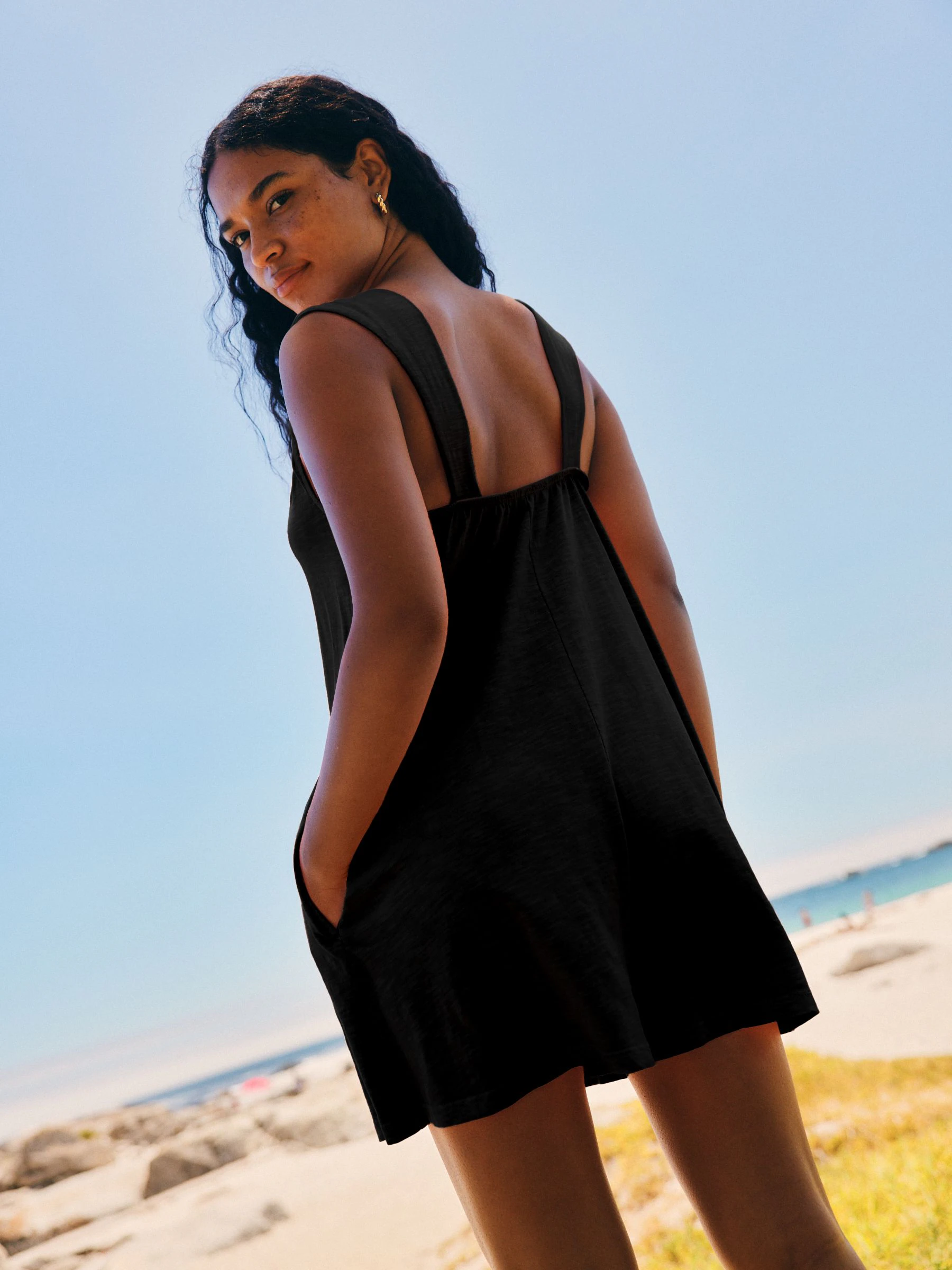 Zwart - Jersey playsuit