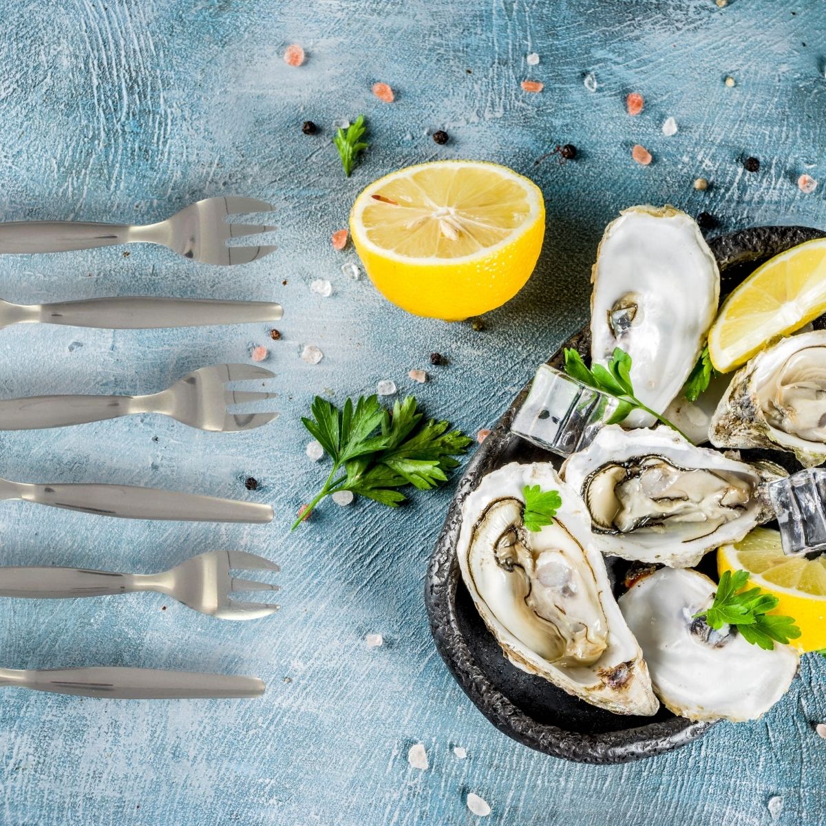 Lot de 6 fourchettes à huîtres
