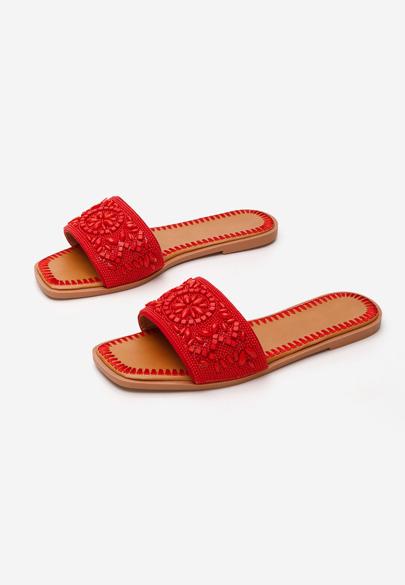 Mules plates femme rouges Jameya