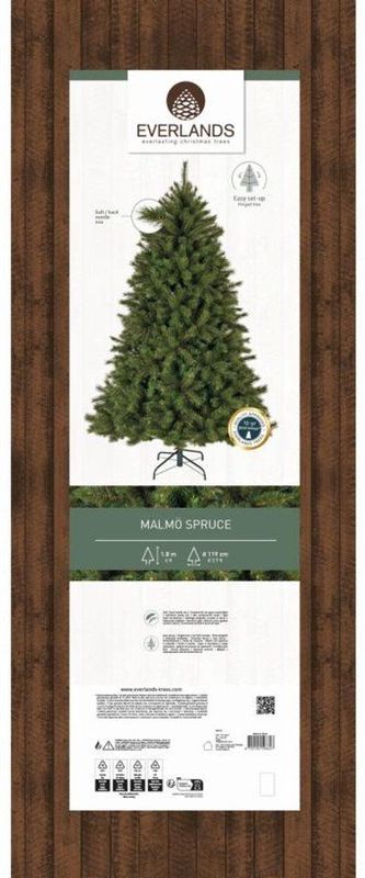 Everlands - Malmo Spruce - Kunstkerstboom - Groen - 1,8m x 1,19m