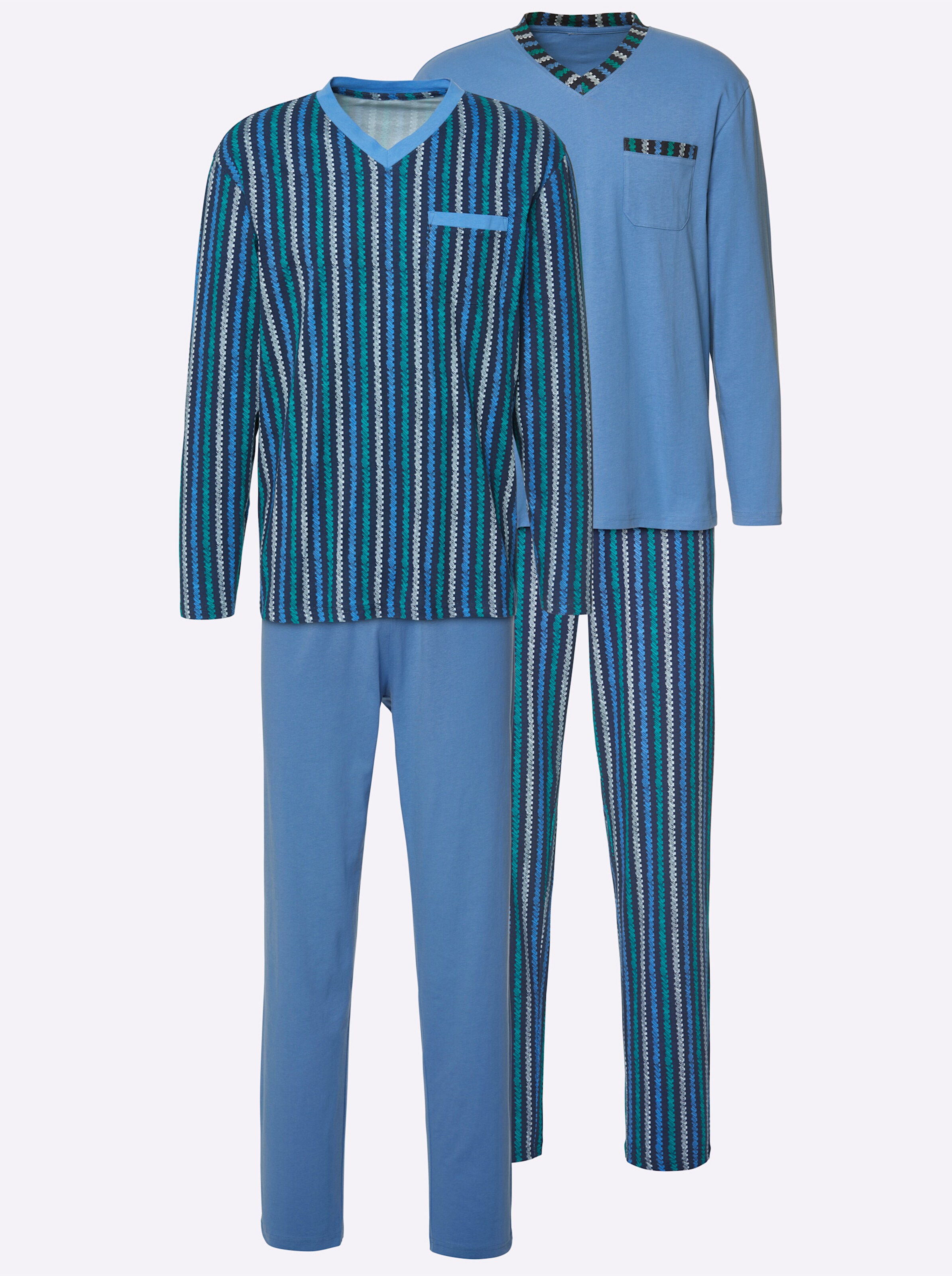wäschepur men Schlafanzüge in blau + marine