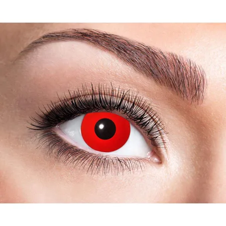 Zoelibat Eyecatcher - Farbige Kontaktlinsen für 12 Monate, Roter Teufel, 2 Stück