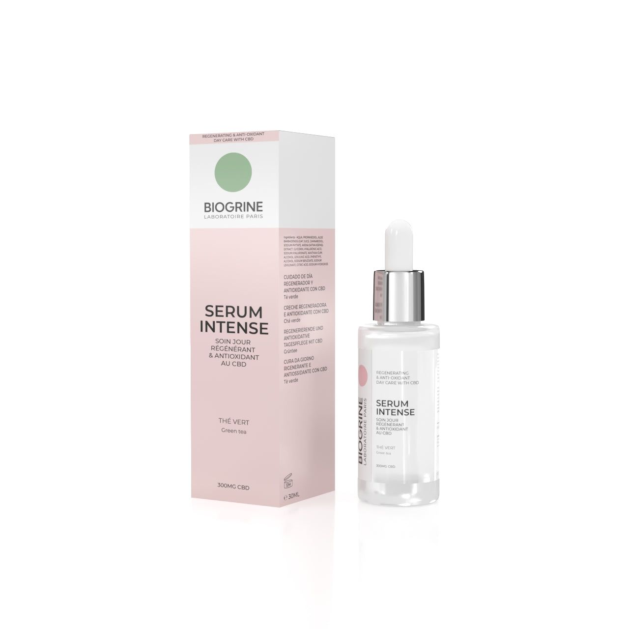 BIOGRINE „SERUM INTENSE“ SERUM MIT CBD HYALURONSÄURE-REGENERIERENDES & ANTIOXIDATIVES GRÜNER TEE