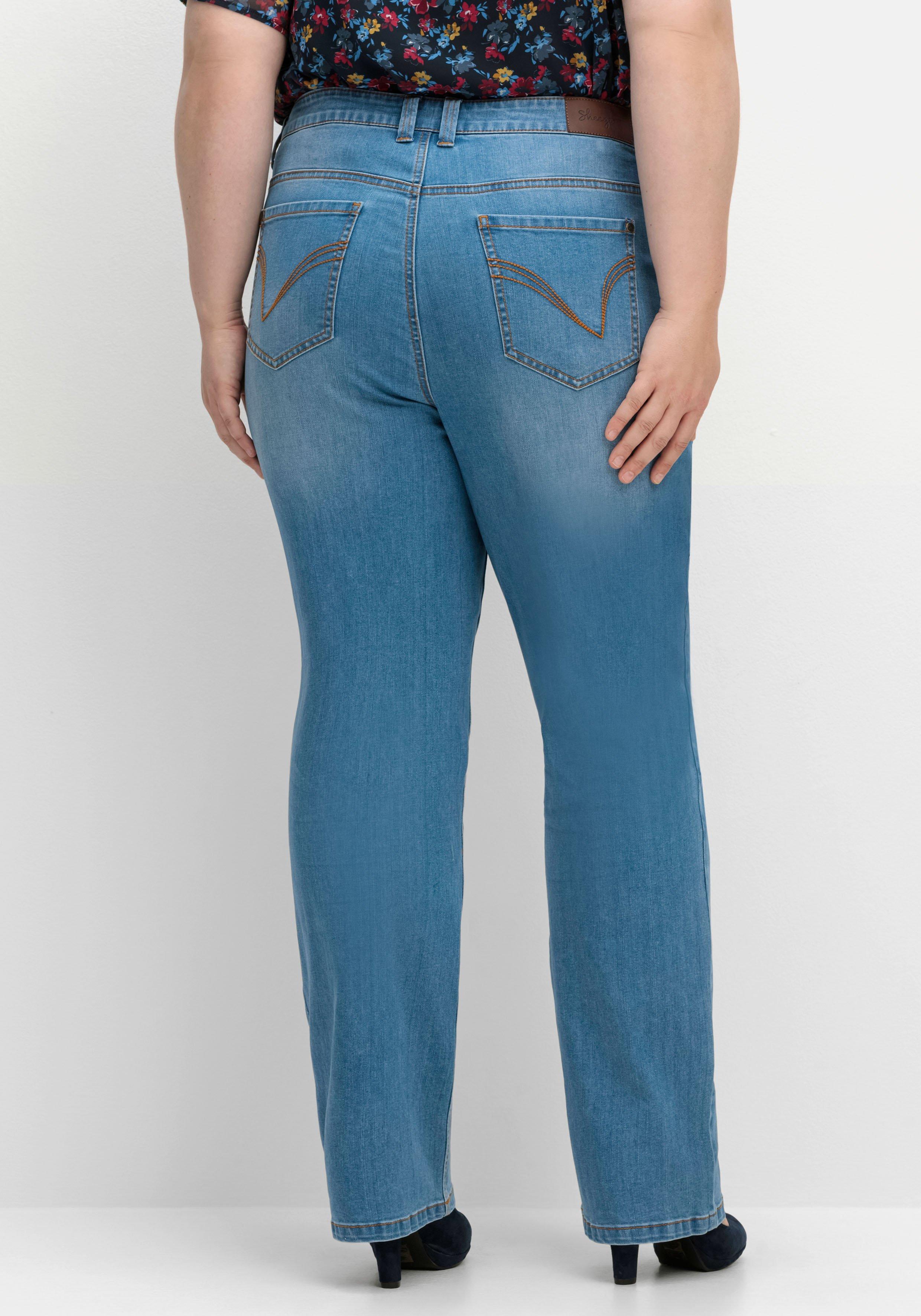 Gerade Jeans mit Shaping-Einsatz