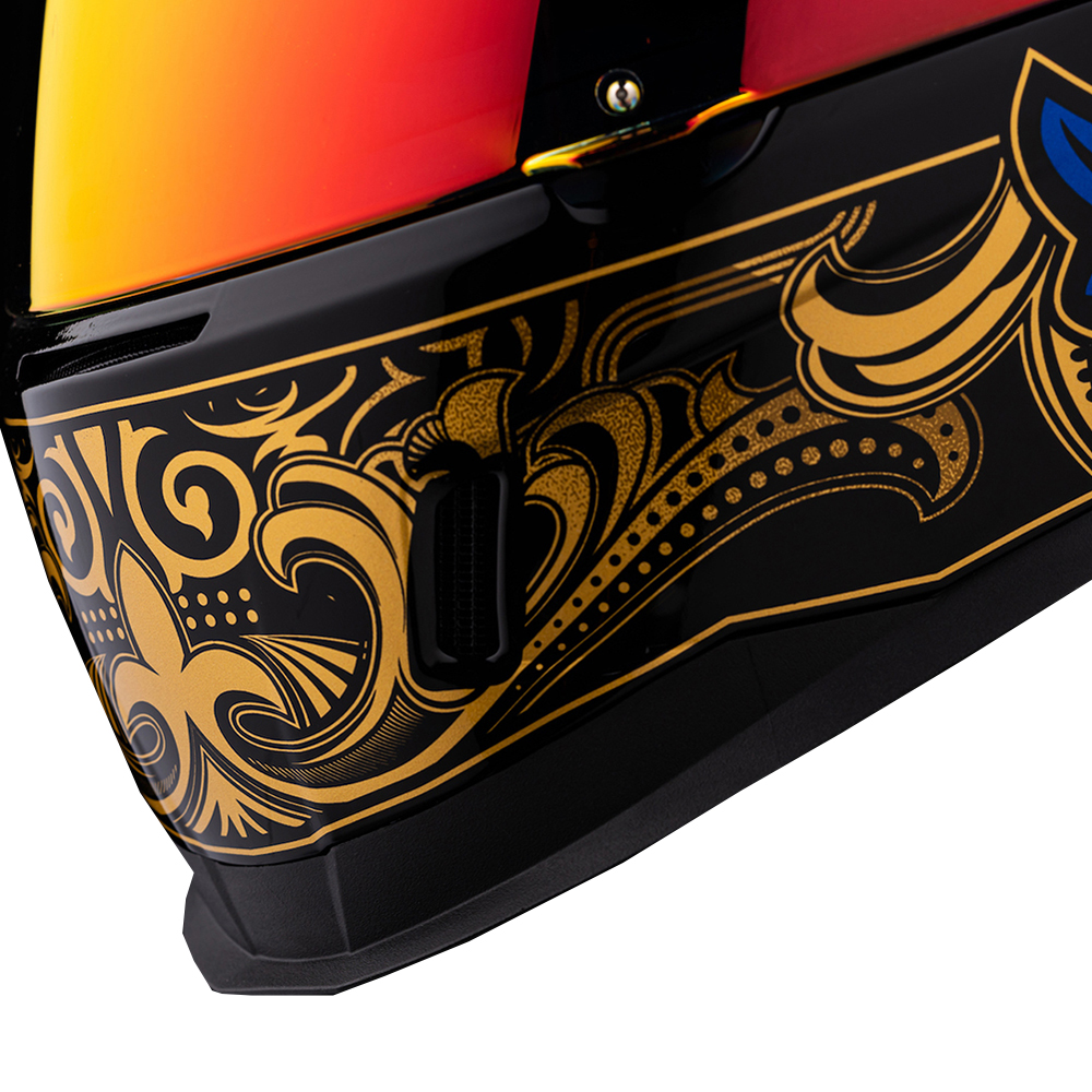 Icon - Casque Airform Suicide King™ Or / Noir / Bleu / Rouge