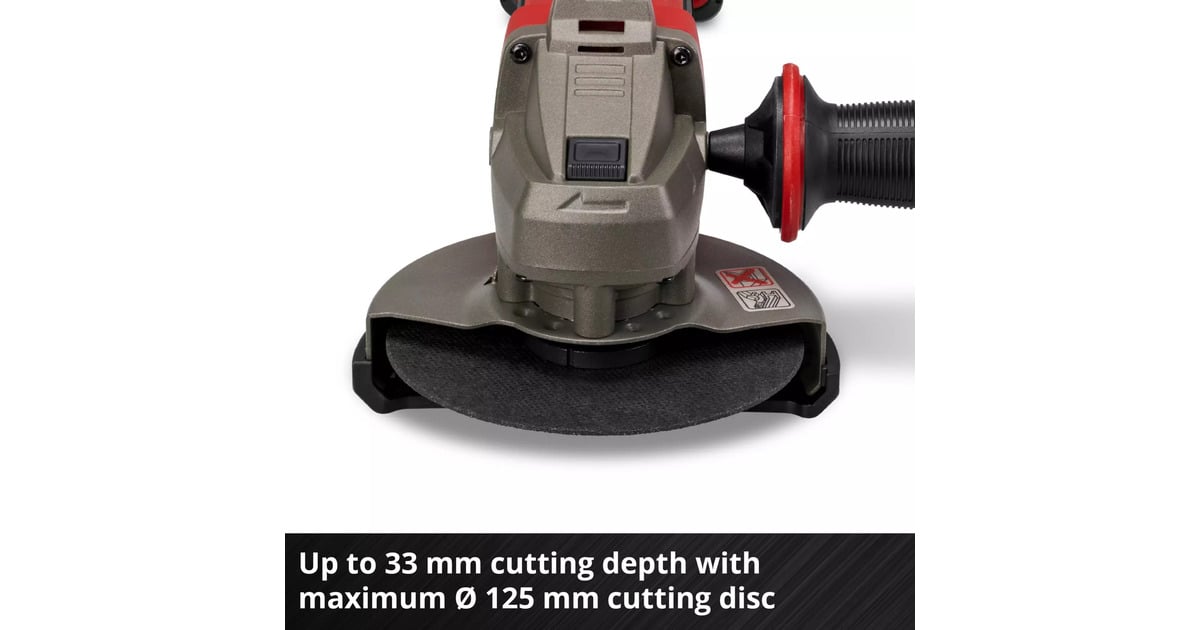 EINHELLAccu Haakse Sliijper TE-AG 18/125-2 Li (1x4,0 Ah) haakse slijper  (Rood/zwart, Incl. 4.0 Ah Power X-Change accu en oplader)