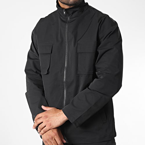 Ensemble Veste Zippée Et Pantalon Cargo Noir