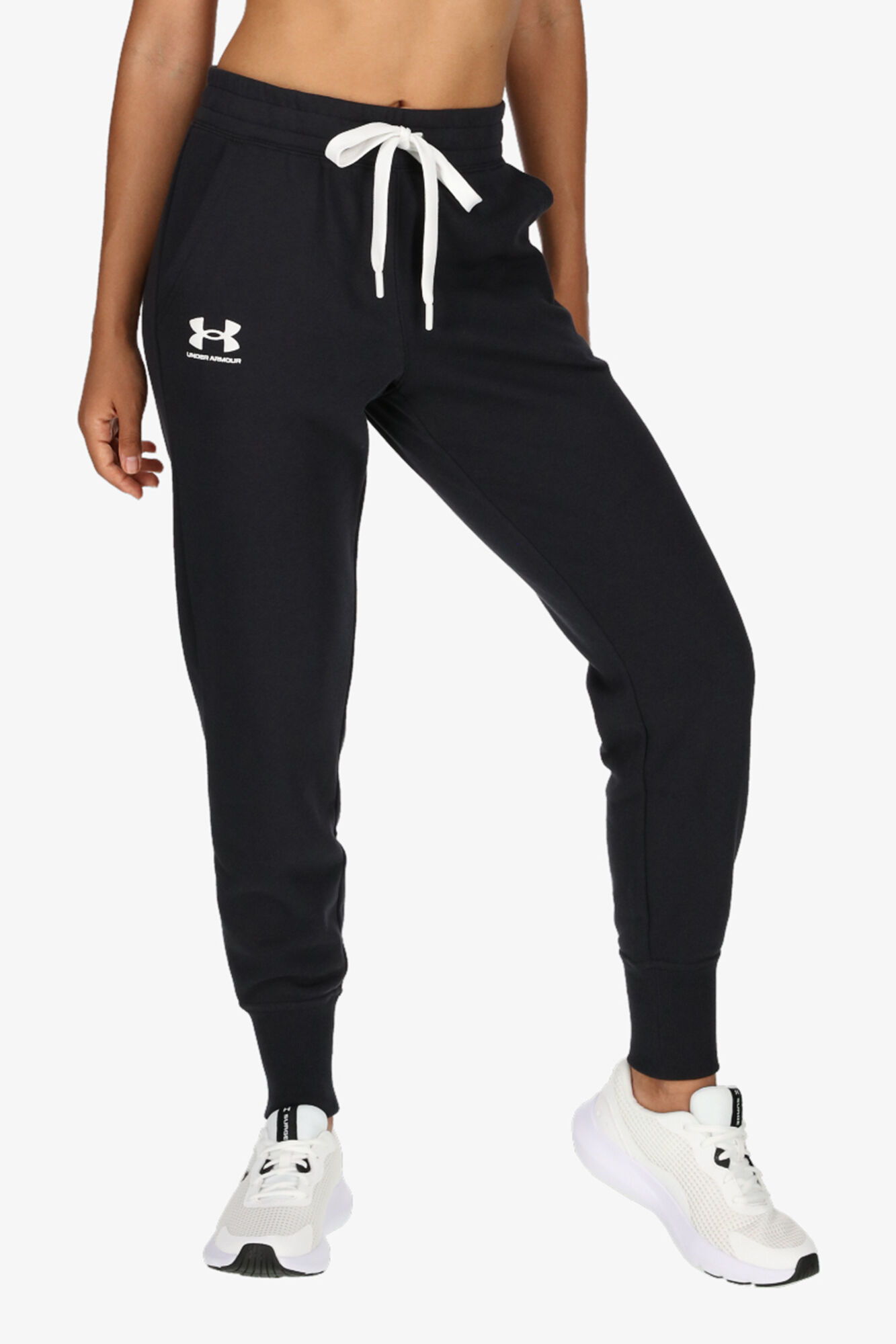 Calça de moletom Rival Fleece Crest - preta