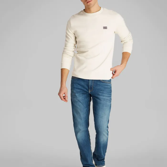 Calvin Klein Woven Label Waffle Longsleeve Shirt Heren