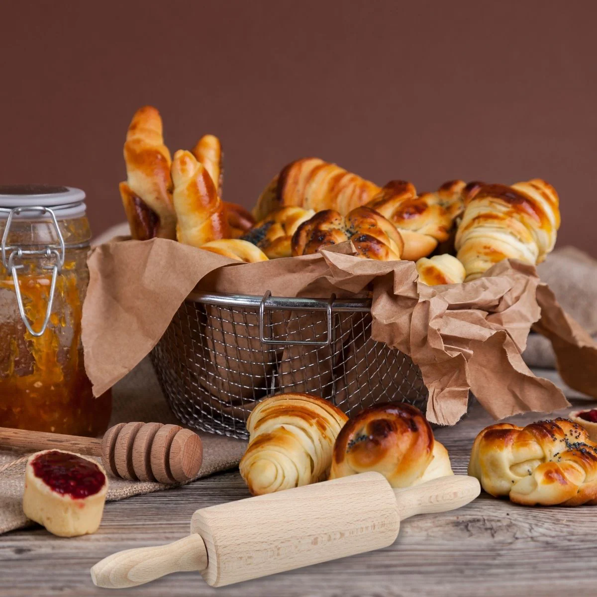 Mini rouleau à pâtisserie en bois 23 cm Zenker