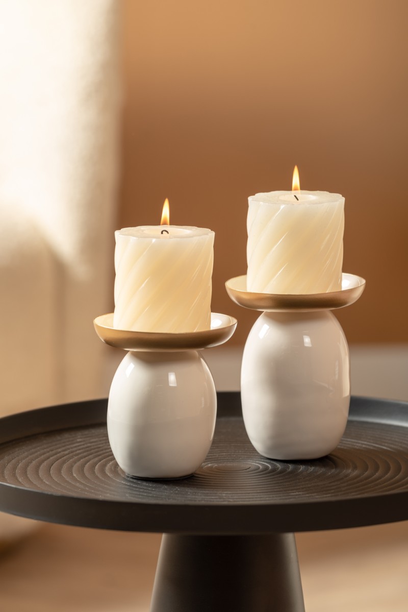 Pillar Candle Holder Mila Large PT3992BK Black
