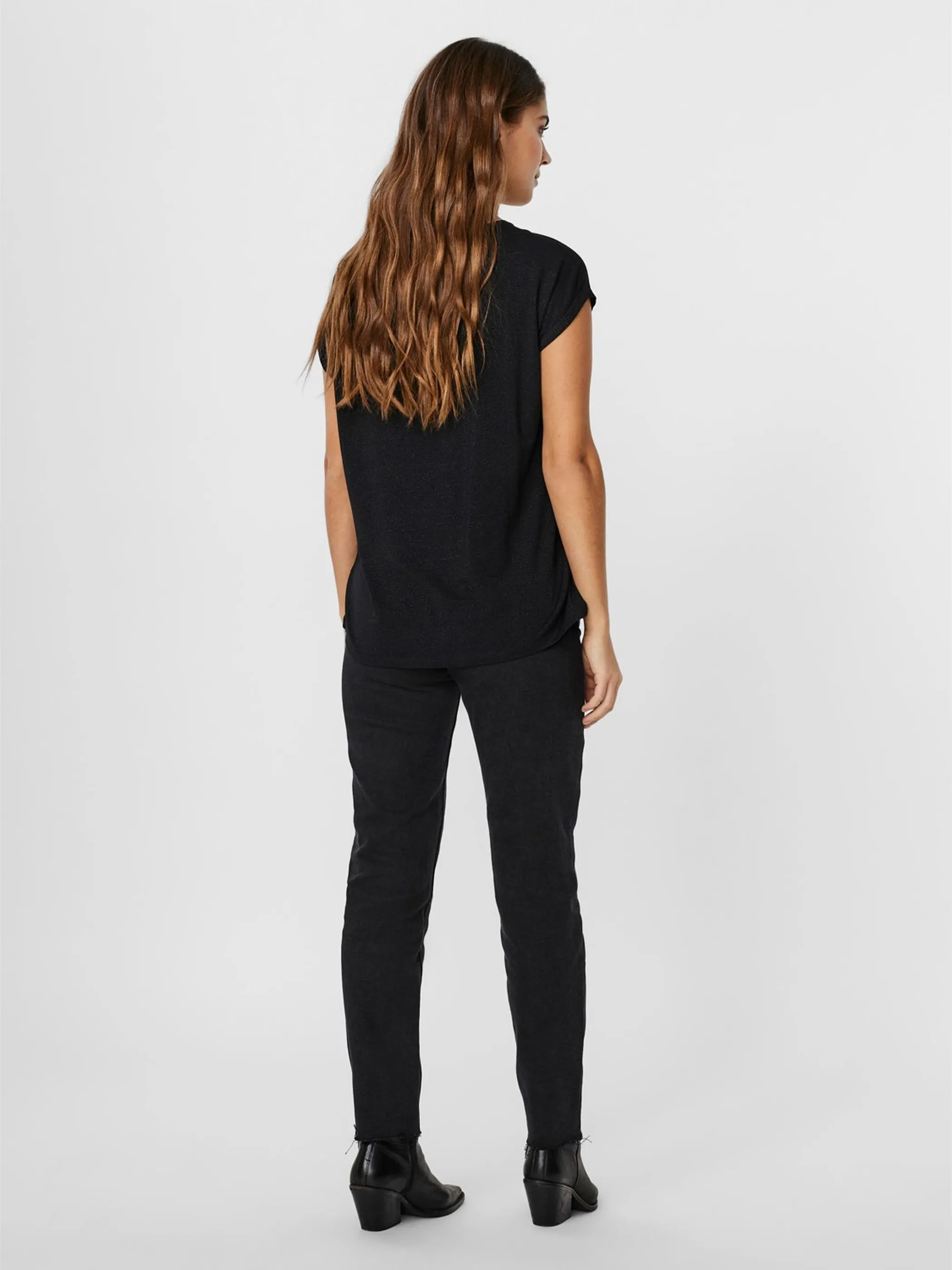 Vero ModaVMLAVA PLAIN SS TOP L Shirt