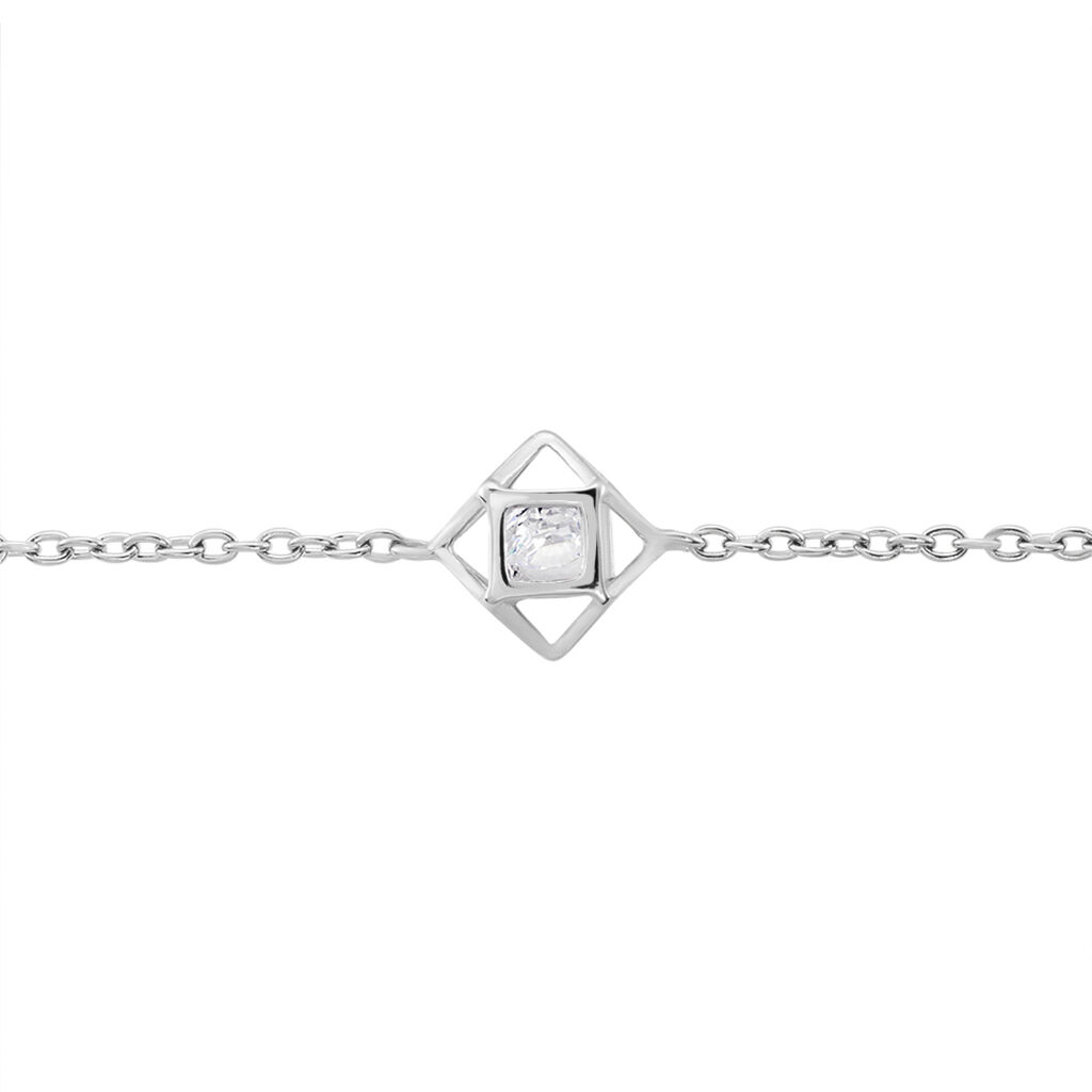 Bracelet Argent Blanc Suzannus Oxydes De Zirconium