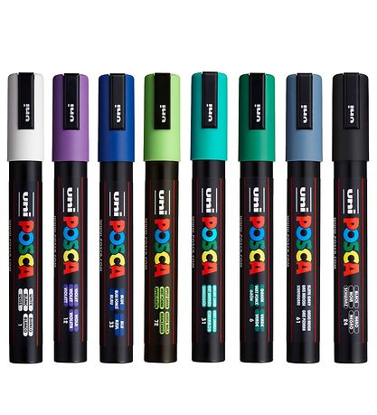 Posca Filzstifte - PC-5M - 8 st. - Kalte Farben