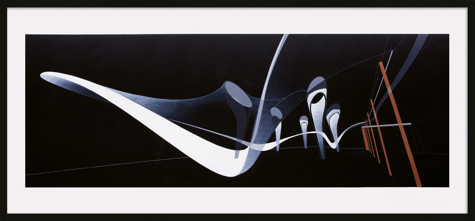 The Serpentine Sackler Gallery – Perspective Sketch by Zaha Hadid - Limited Edition. Edition of: 200. Certificate of Authenticity.