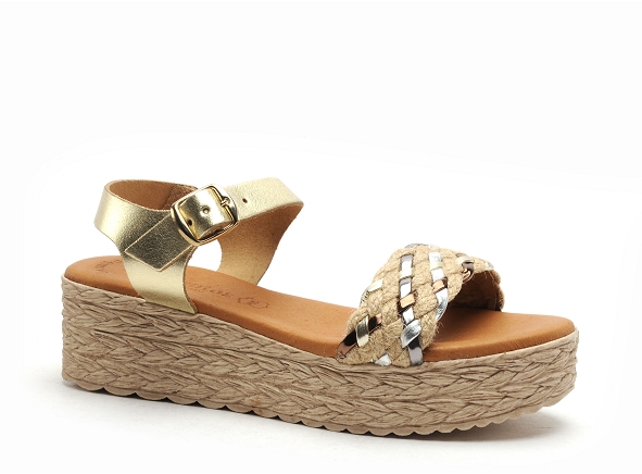 Eva frutos nu pieds talons femme 797 or
