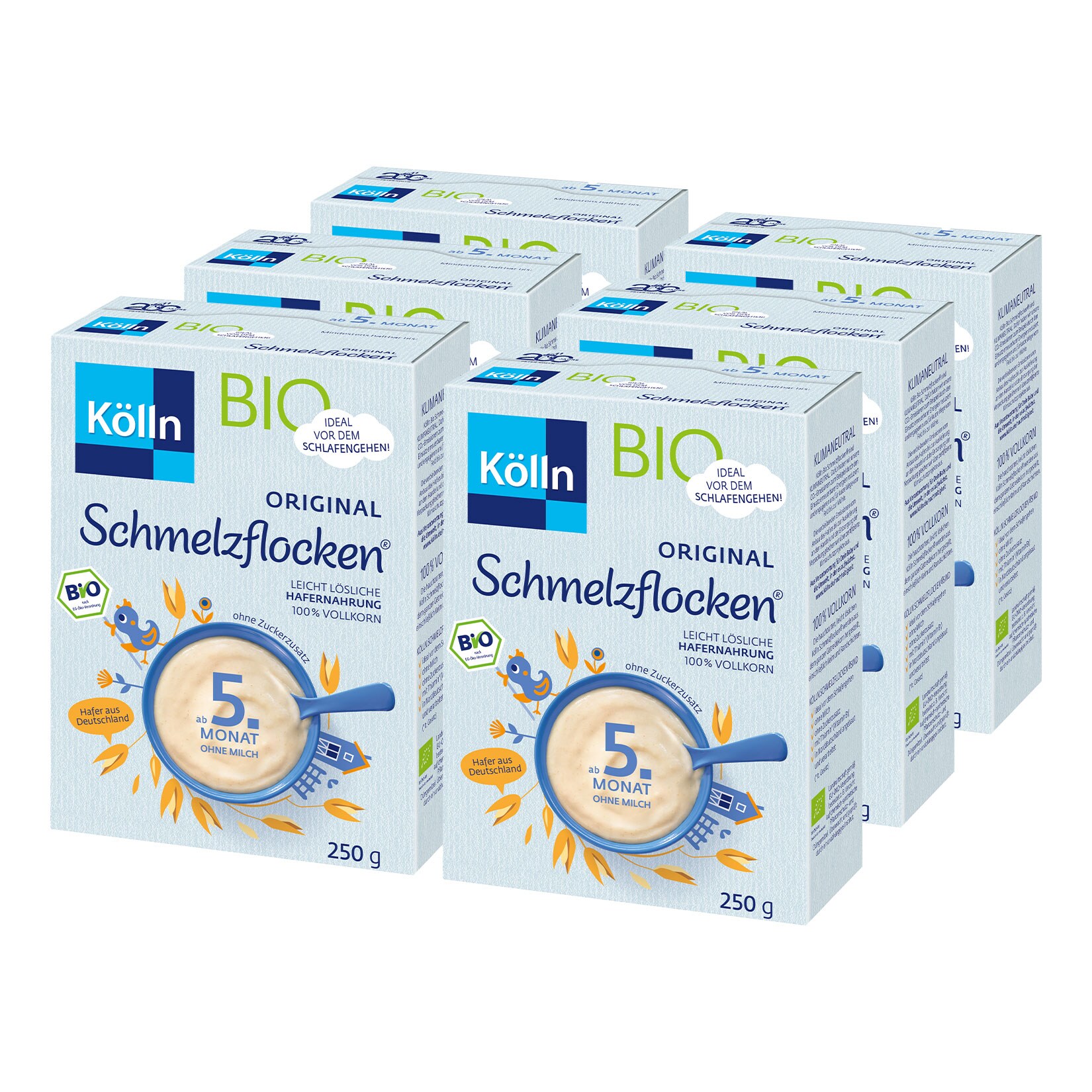 Kölln Schmelzflocken ab 5. Monat 250 g, 6er Pack