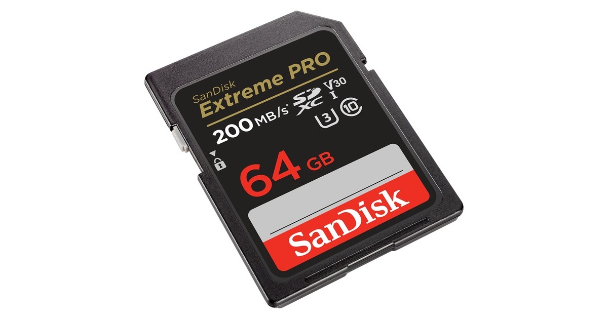 SanDiskExtreme PRO SDXC 64 GB geheugenkaart  (Zwart, UHS-I, Class 10, U3, V30)