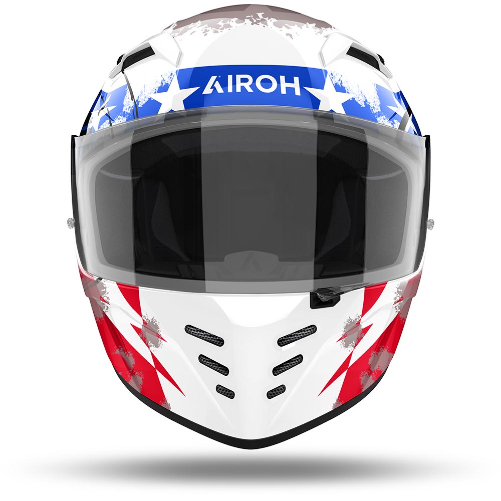 Airoh - Casque Connor Nation Blanc brillant / Rouge / Bleu