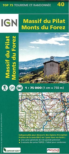 IGN - TOP 75 MASSIF DU PILAT MONTS DU FOREZ