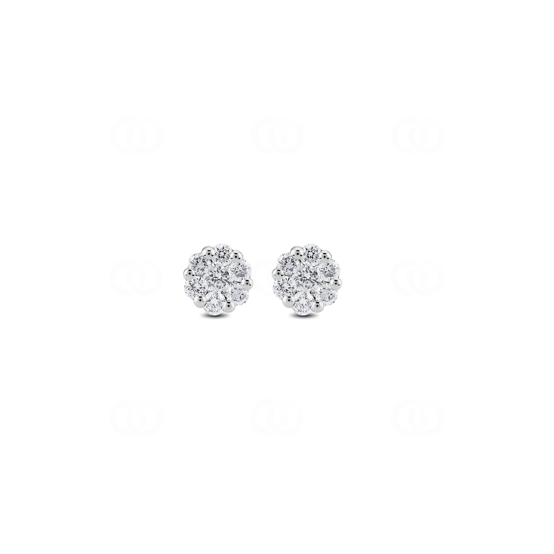 Ohrstecker 750/18 K Weissgold mit Diamanten 0.28 ct H/si