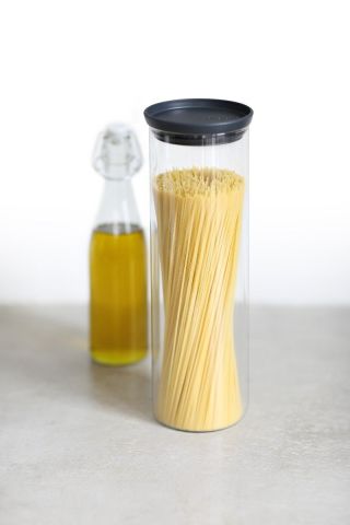 Stapelbare glazen voorraadbus, 1,9 liter - Transparent