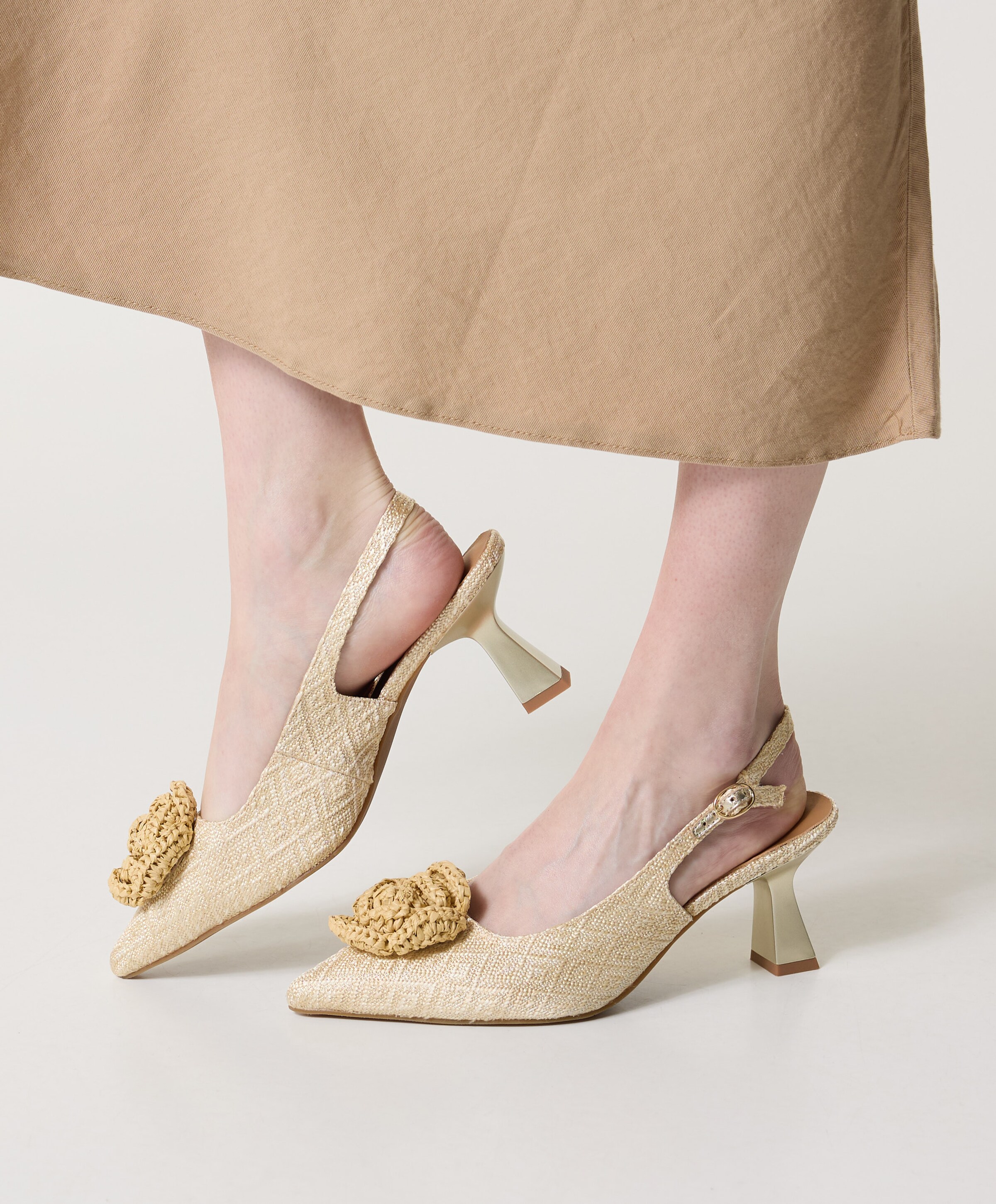 Di Lauro  Denise dames slingbacks beige