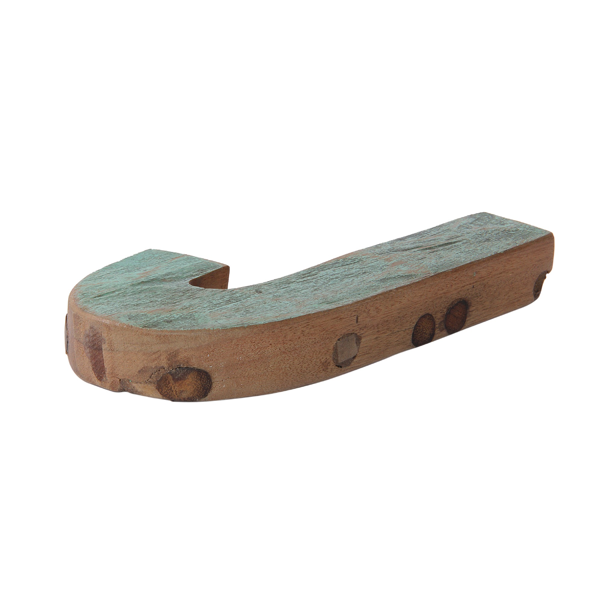 Holzbuchstabe 'J', mehrfarbig, T 2,5 cm, B 13 cm, H 19 cm von fischer's lagerhaus
