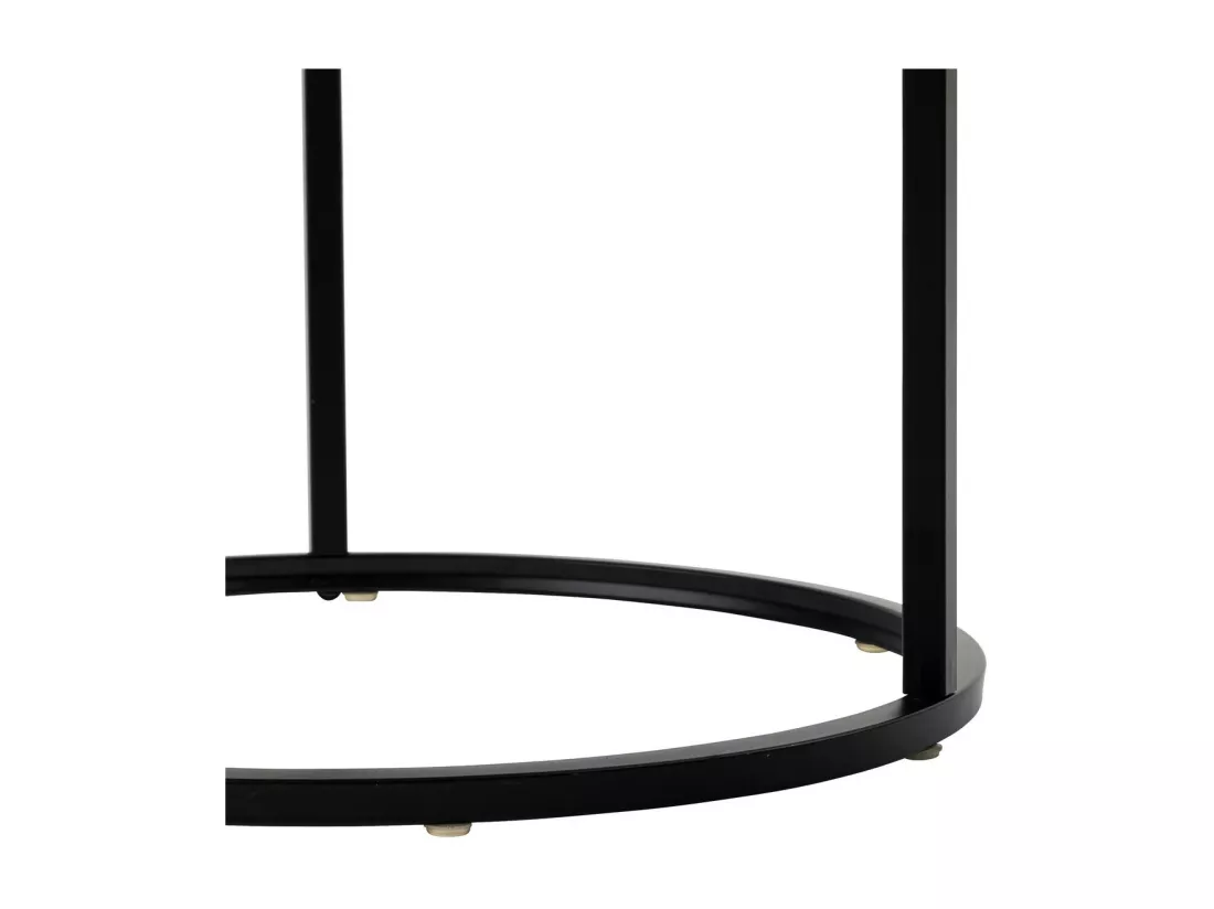 Set de 3 Tables d'appoint en métal noir D 35 D 45 et D 54 cm