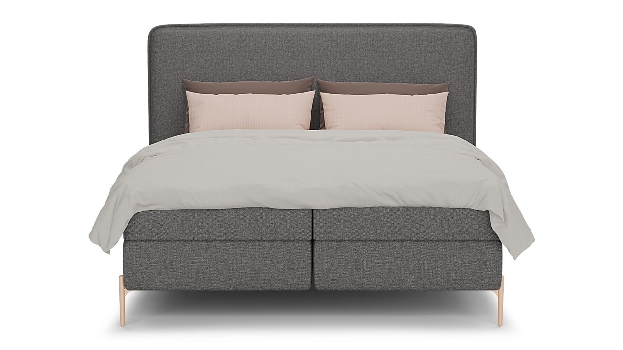 Boxspring Quartz - Linen touch dark grey