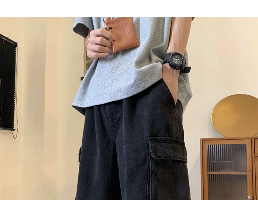 GRAYCIOUS - Mid Rise Washed Denim Shorts