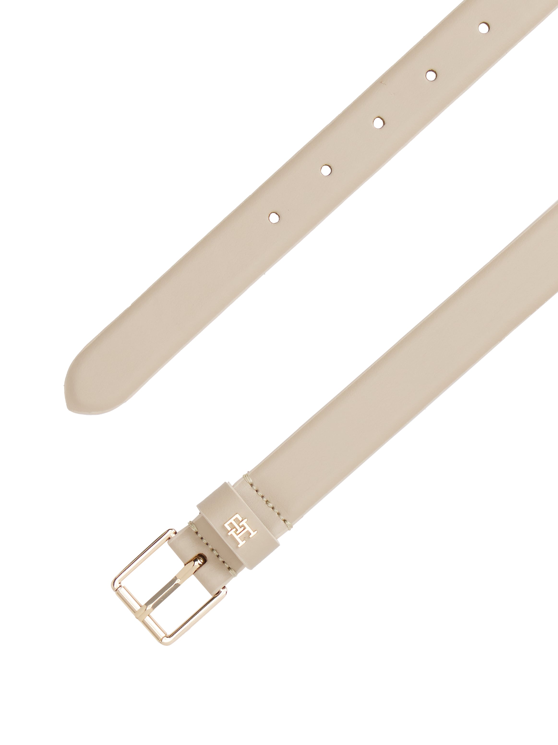 Tommy Hilfiger Ledergürtel »TH SQUARE 2.5 cm breit GO«, mit eckiger Schnalle und TH-Monogramm
