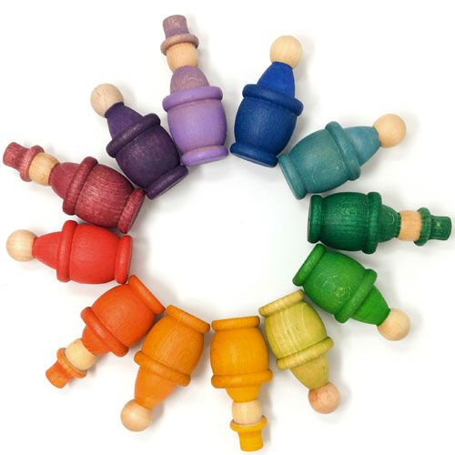 Grapat kuipjes regenboog (12st)
