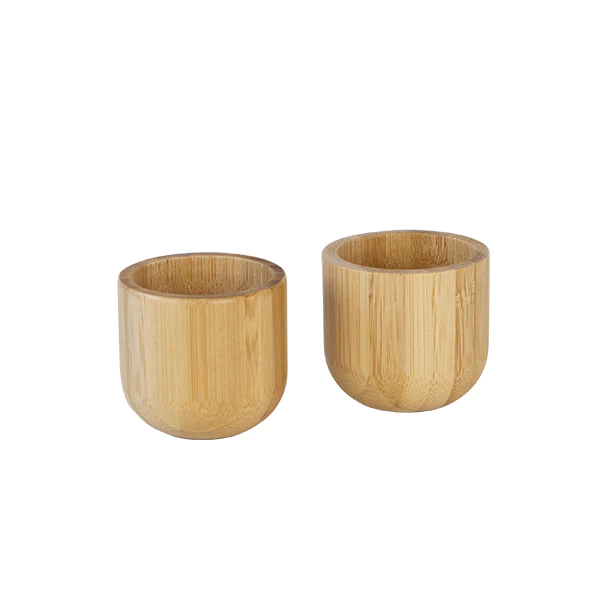2 coquetiers en bambou Pebbly