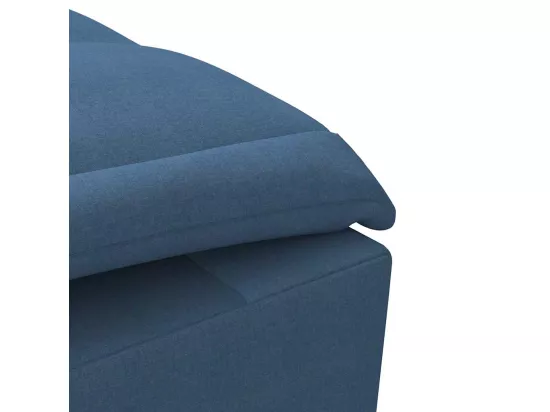Chaise longue de massage avec traversin bleu tissu