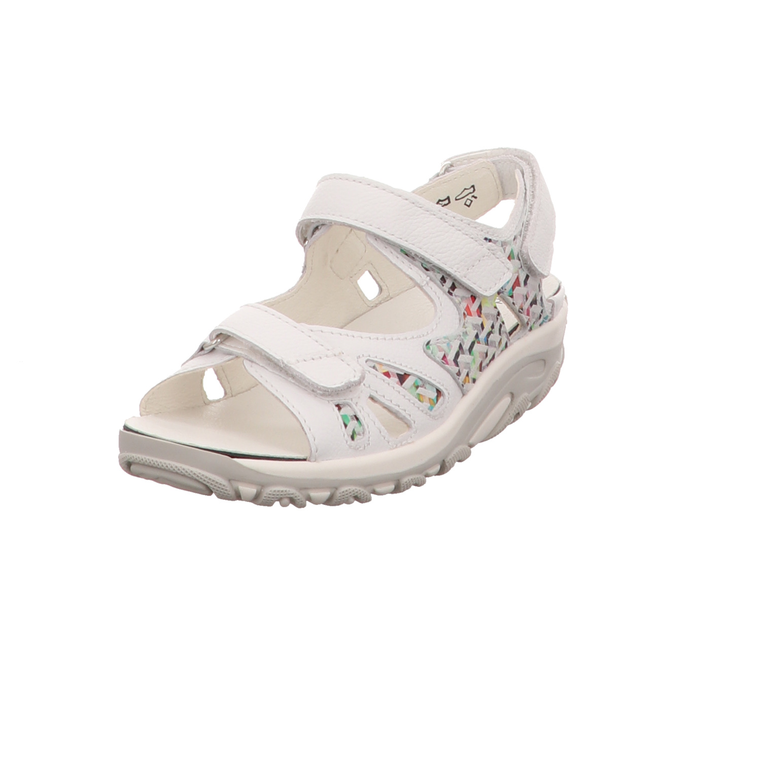 Waldläufer Sandalette weiss/weiss kombi